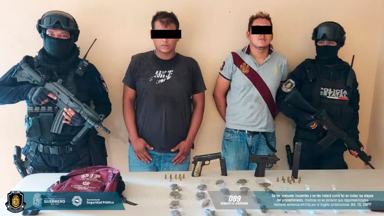 Detienen a dos hombres armados en Acapulco