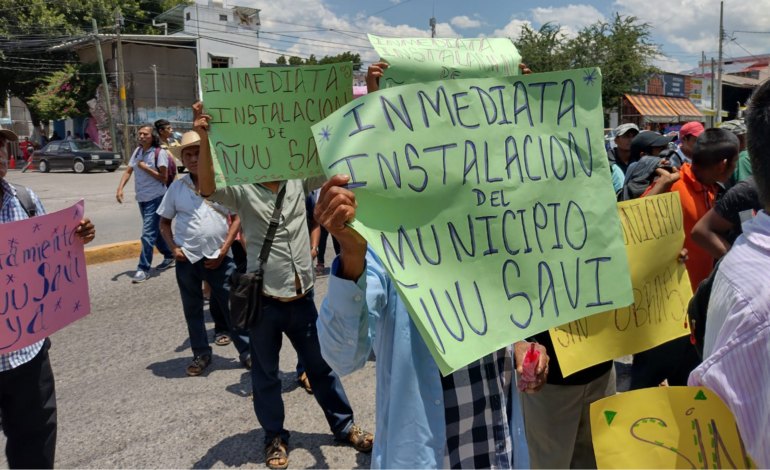 Protestan habitantes de Ñuu Savi, nuevo municipio de Costa Chica, para que nombren Ayuntamiento constituyente