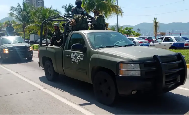 Llegan 210 soldados del Ejército Mexicano para reforzar la seguridad en Acapulco