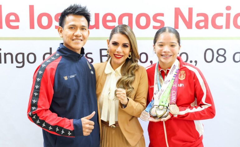 Celebra Evelyn Salgado triunfo de deportistas guerrerenses en Juegos Nacionales CONADE 2023