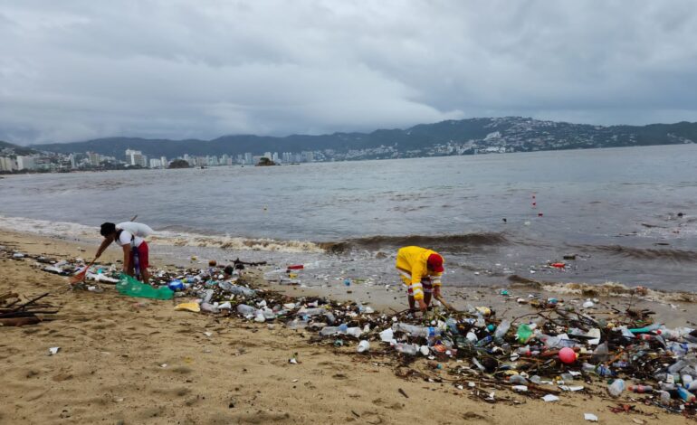 Promotora de Playas de Acapulco mantiene brigadas de limpieza y de salvavidas en la franja costera del puerto