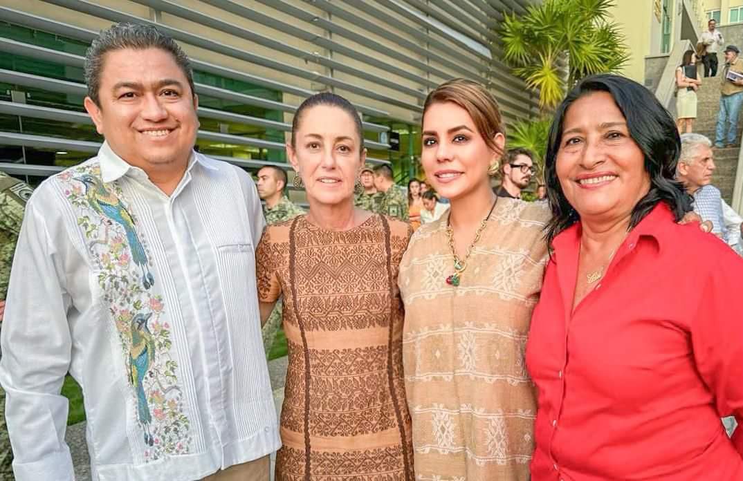 Se reúne Abelina con López Obrador y Claudia Sheinbaum en Acapulco