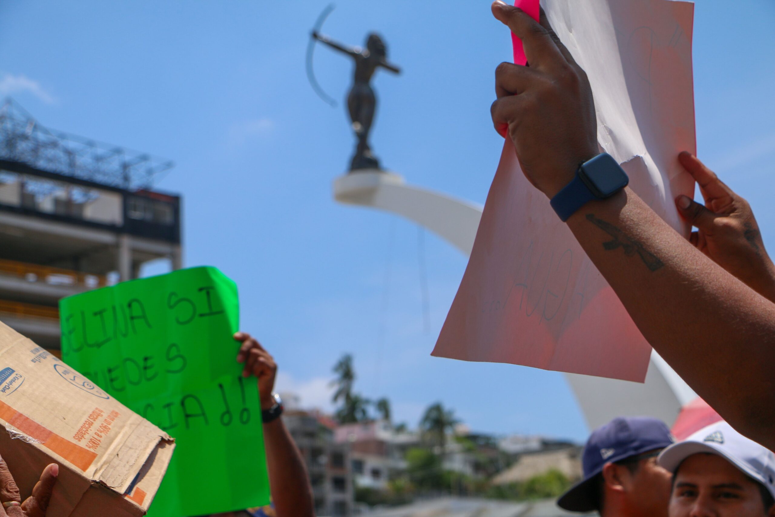 Colonos de Puerto Marqués y zonas aledañas bloquean la Costera para pedir agua