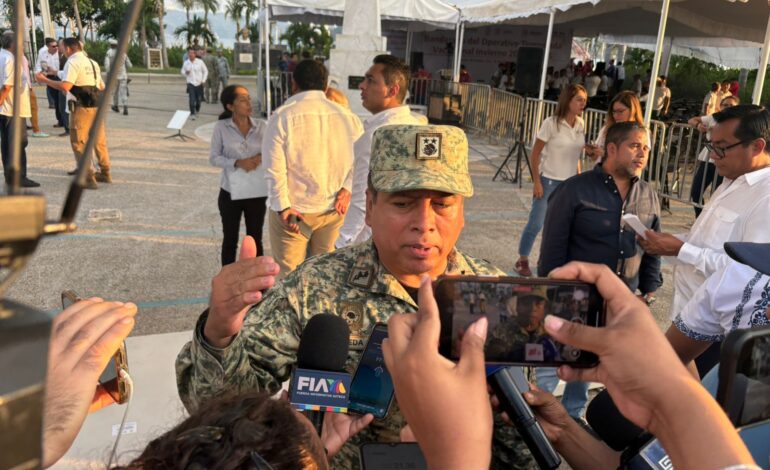 Tendencia en homicidios dolosos en Acapulco va a la baja, dice jefe militar